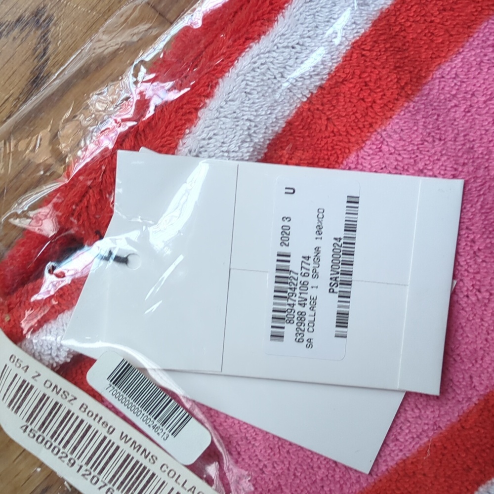 NWT Bottega Veneta Collage Beach Towel Red Pink White Color - Picture 6 of 7